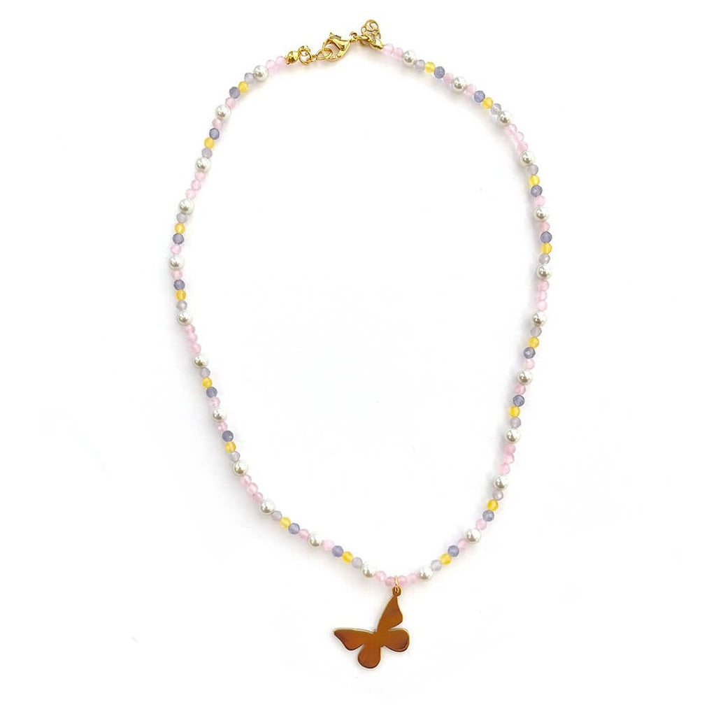 PUSHI letter luckyColorful beaded necklace butterfly| Alibaba.com