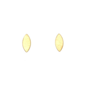 tiny brass feather studs 