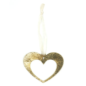 Hammered Heart Ornament