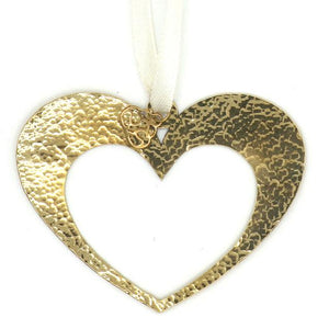 Petit Hammered Heart Ornament