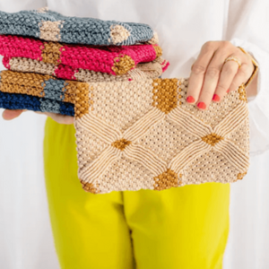 handmade clutch macrame