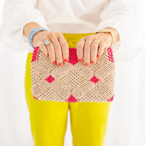 handmade clutch macrame