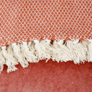 coral throw blanket