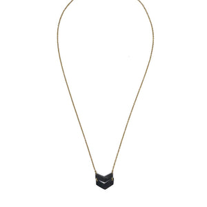 Chevron Ankole Long Necklace