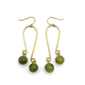 Olive Swirl Earrings