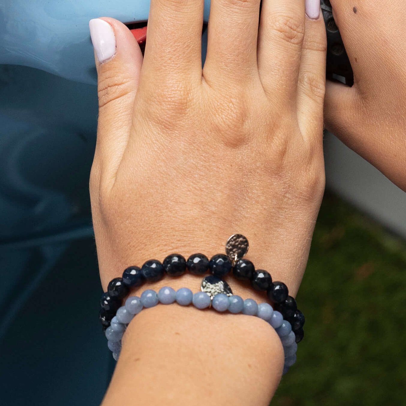 Navy Blue Stone Bracelets