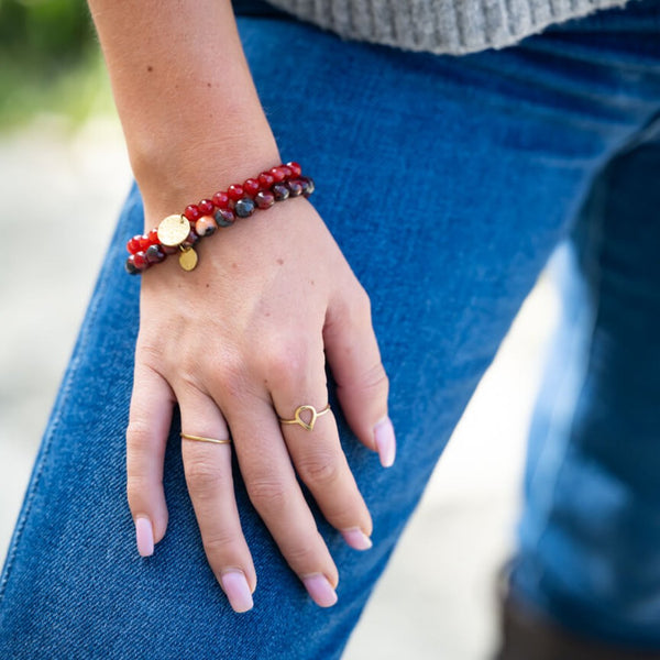 Crystal bracelet Beaded red black jewelry Pageant bracelet Statement sparkly bracelet shops Woven prom bacelet Gift for women Beadwork jewelry