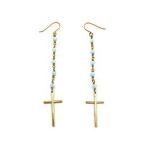 Trust Cross Dangle Earrings