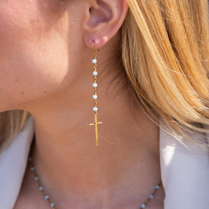 Trust Cross Dangle Earrings