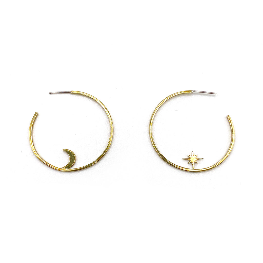 Celestial small hoops by Anvil & Ivy