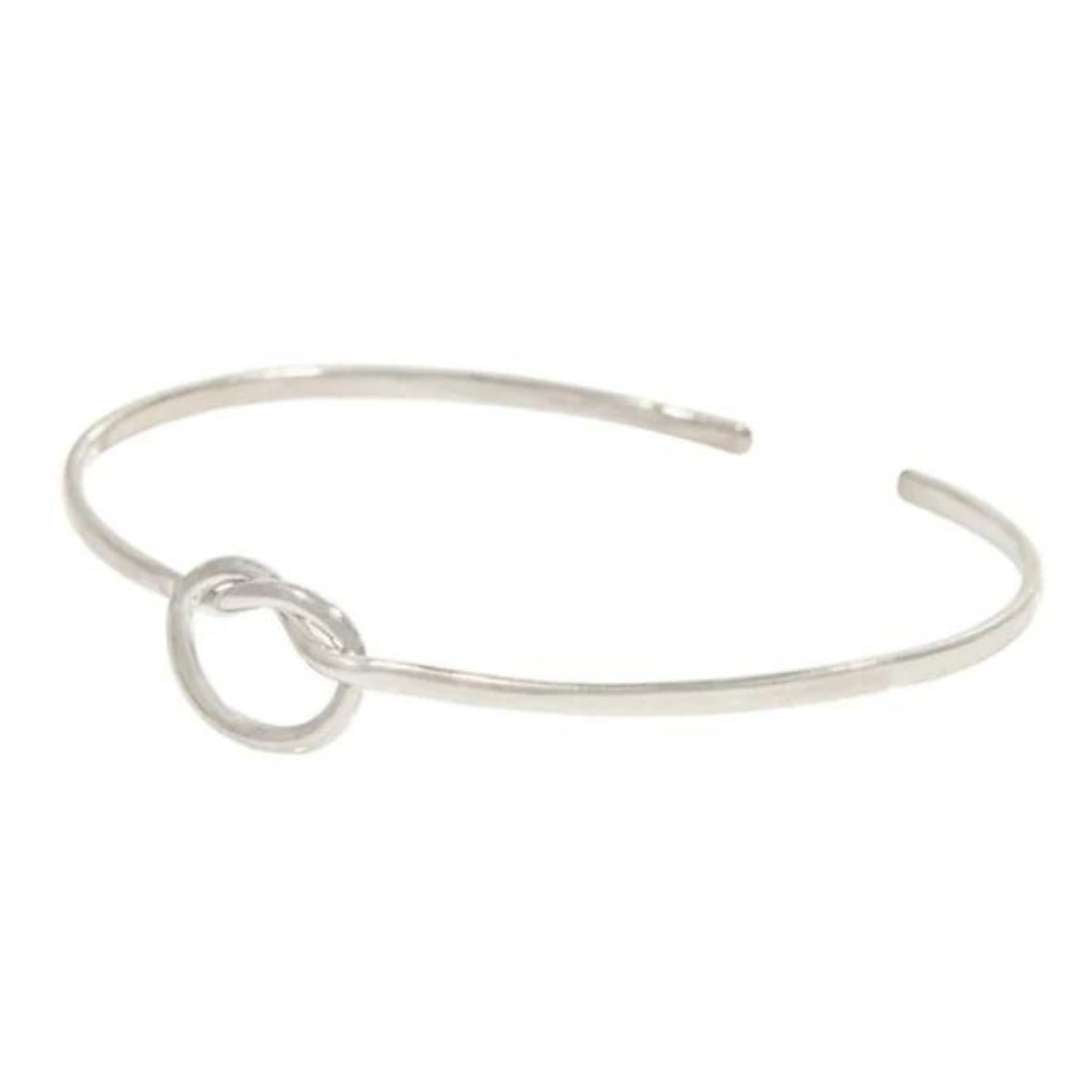 Sterling Silver Knot Bangle Bracelet from Mexico - Knot