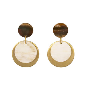 Audrey Earrings - sustainably handcrafted ankole earrings that give back to non-profit